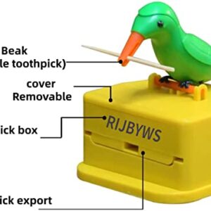 RIJBYWS Bird Toothpick Dispenser£¬Telescopic Automatic toothpick dispenser£¬Cute Toothpick holder decoration the kitchen, home,party, fun gifts for children parents