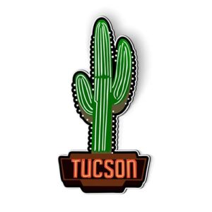 tucson cactus arizona - 5.5" magnet for car locker refrigerator