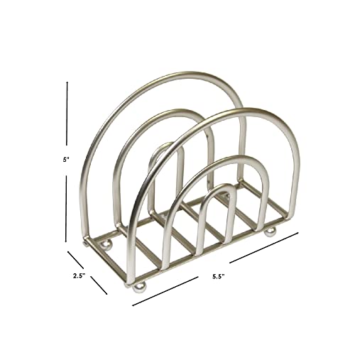 Home Basics Paper Satin Nickel Collection Napkin Holder [Misc.], 5.50" L x 2.75" W x 4.50" H