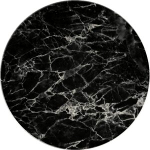 coasterstone black marble stoneware trivet, 7 inch diameter, neutral