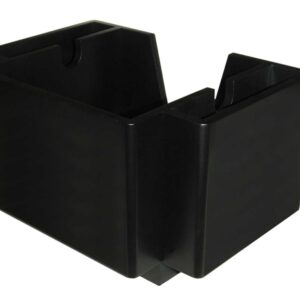 Wooden Classic Black 2 Pocket Napkin Bar Caddy Straw Holder