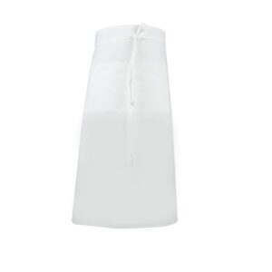 ubicon xtra wide bistro apron (36" wide, 33" long), durable, 100% cotton, with large pockets, long tiebacks for home, kitchen, garden, restaurant (33" long, single pack, white)