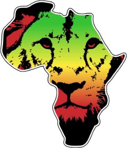 wickedgoodz rasta african lion magnet - africa magnetic car decal