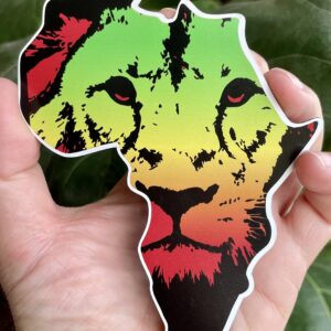 WickedGoodz Rasta African Lion Magnet - Africa Magnetic Car Decal