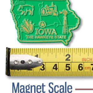 Iowa Small State Magnet by Classic Magnets, 2.3" x 1.6", Collectible Souvenirs Made in The USA