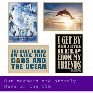 SJT ENTERPRISES, INC. I Work Hard so My Dog Can Have a Better Life - Wood Fridge Kitchen Magnet - Made in USA - Measures 2.5" x 3.5" x 1/8" (SJT00151)