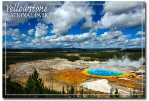 yellowstone national park grand prismatic pool refrigerator magnet size 2.5" x 3.5"