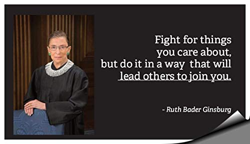 Ruth Bader Ginsburg Refrigerator Set of 10 Magnets RBG Quote Fight for Things You Care About Magnet