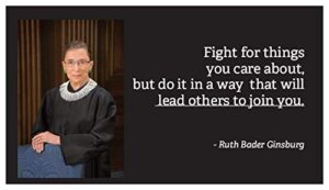 ruth bader ginsburg refrigerator set of 10 magnets rbg quote fight for things you care about magnet