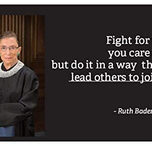 Ruth Bader Ginsburg Refrigerator Set of 10 Magnets RBG Quote Fight for Things You Care About Magnet