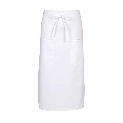 FAME Two Pocket Full Length Bistro Apron - F54 - White (WFA79053WH)