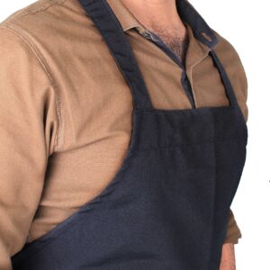 Utopia Wear Chef Kitchen Bib Aprons (2-Pack, Black)