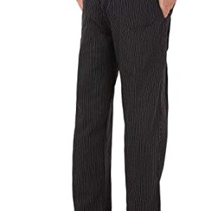 Chef Works Men's Professional Series Chef Pants, Gray Stripe, Medium