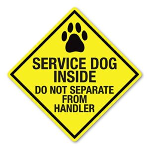 service dog inside diamond magnet by magnet america is 5" x 5" made for vehicles and refrigerators