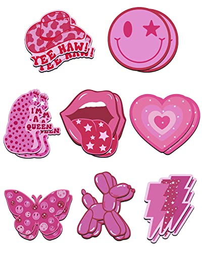 16PCS Pink Preppy Fridge Magnets, Good Magnetic, Locker Decorations for