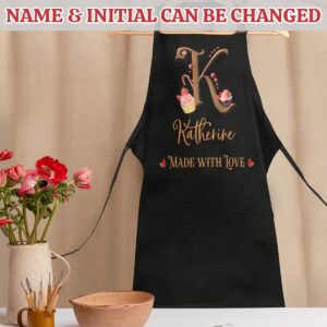 winorax Custom Apron With Monogram Personalized Cake Initial Name Aprons Baking Grilling Cooking Women Chef Girls Kids Gifts