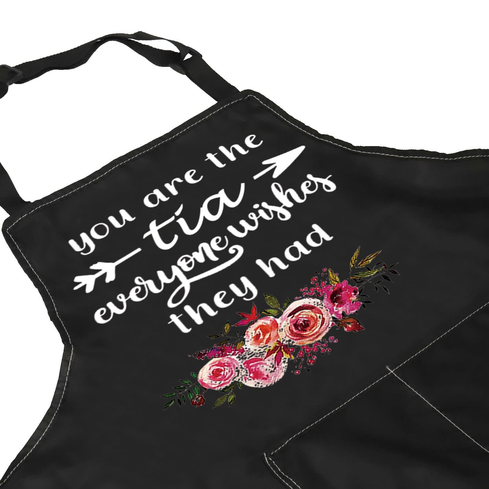 ZJXHPO Best Tia Ever Gift From Niece Aunt Tia Auntie Appreciation Gift You're The Tia Everyone Wishes They Had Apron Gift (Tia apron)