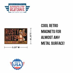 Desperate Enterprises Rusty Nuts Garage Refrigerator Magnet - Funny Magnets for Office, Home & School - Made in The USA