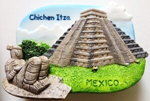 chichen itza pyramid mexico resin 3d fridge refrigerator thai magnet hand made craft.