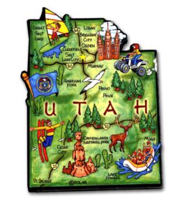 utah artwood state magnet collectible souvenir by classic magnets