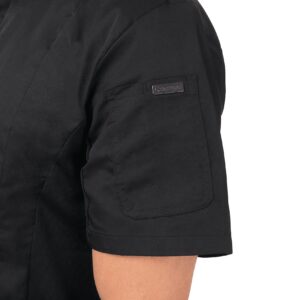 Chef Works Men's Bristol Signature Series Chef Coat, Black, Large