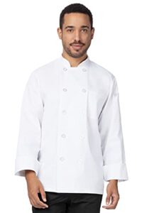 chef works unisex sustainable le mans chef coat, white, large