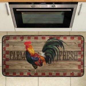 alaza rooster kitchen floor mat farmhouse kitchen non slip comfort mat 39x20 inches