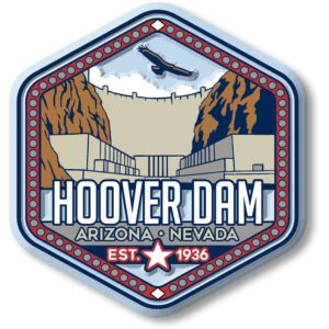 hoover dam magnet by classic magnets, 2.9" x 3.1", collectible souvenirs made in the usa