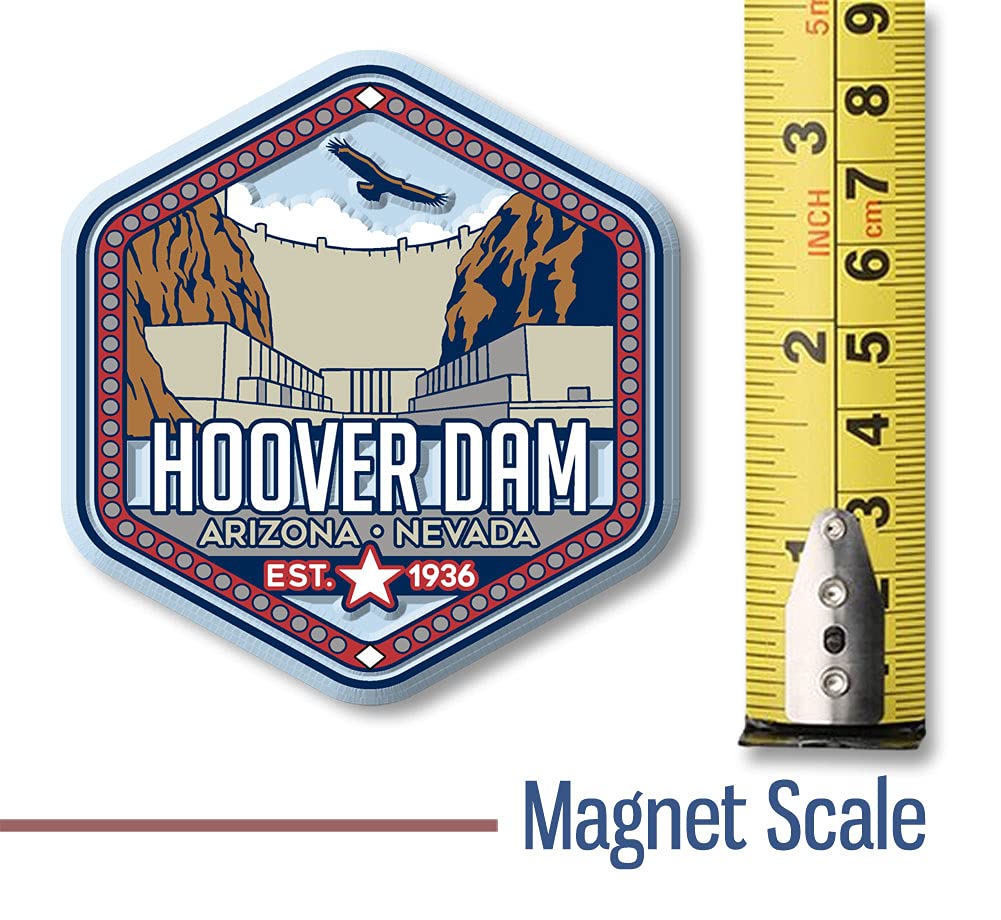 Hoover Dam Magnet by Classic Magnets, 2.9" x 3.1", Collectible Souvenirs Made in The USA