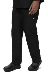 chef works unisex sustainable lightweight pants, black, medium