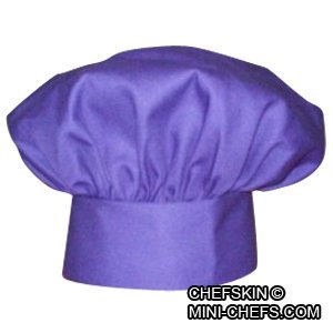 CHEFSKIN Big & Tall 2X XXL Mushroom Chef Hat, Fully Adjustable (Purple)
