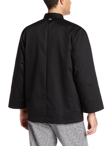 Dickies Men's Francesco Classic Chef Coat, Black, Large