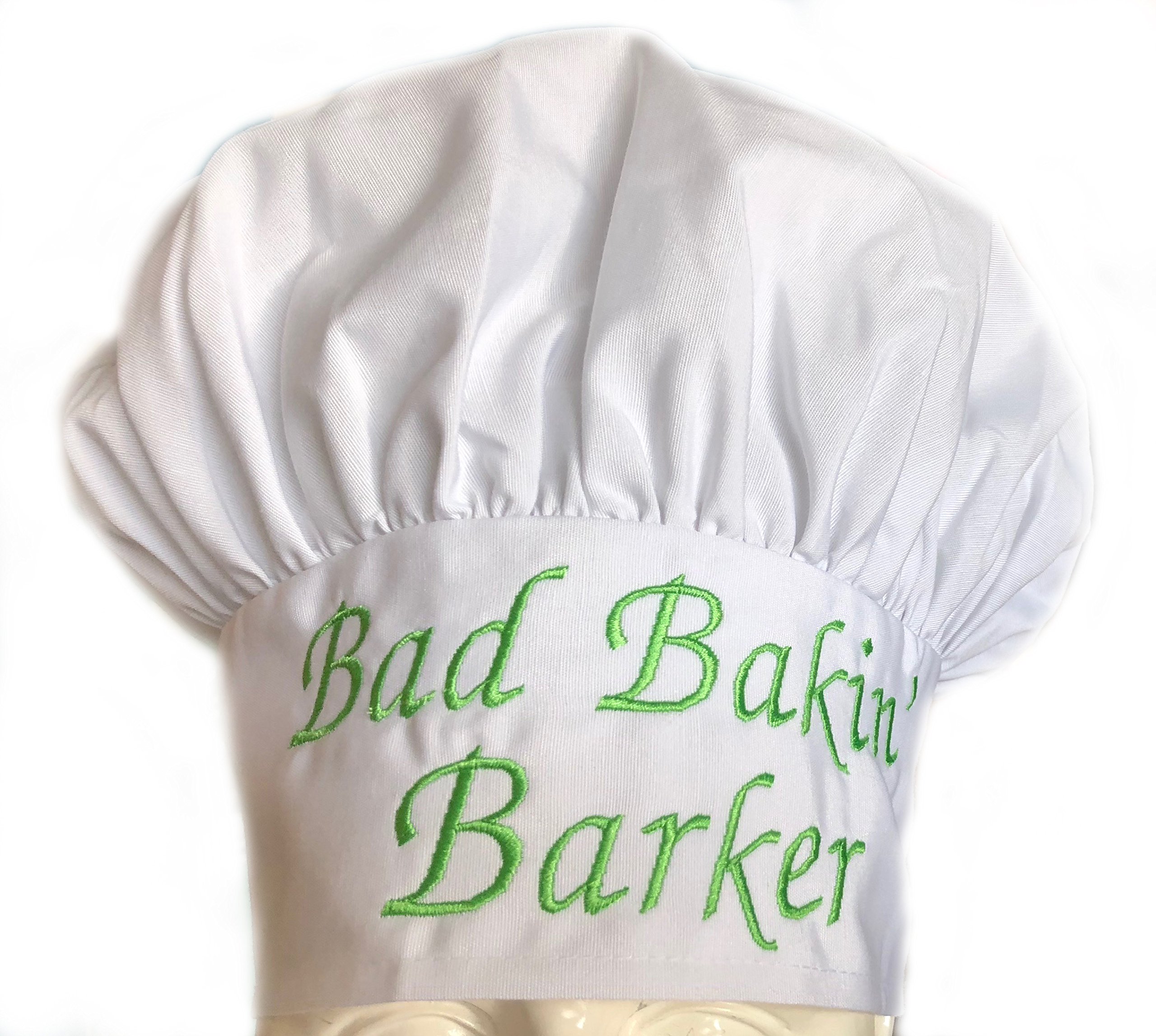 chefskin Personalized Children Chef Hat Adjustable, Custom Name and Color White