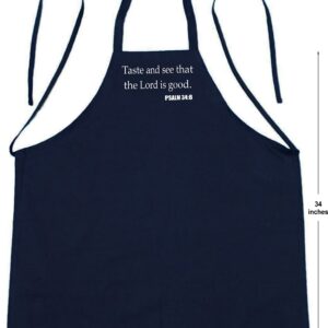 Christian Kitchen Aprons The Lord Is Good, Black, One Size Fits Most