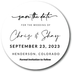 personalized save the date magnets | customize image and text | 4-inch by 4-inch | easy to customize | multiple quantities | beautiful elegant design (100)