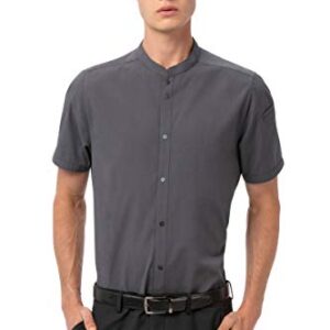 Chef Works Men's Seersucker Shirt, Charcoal, Large