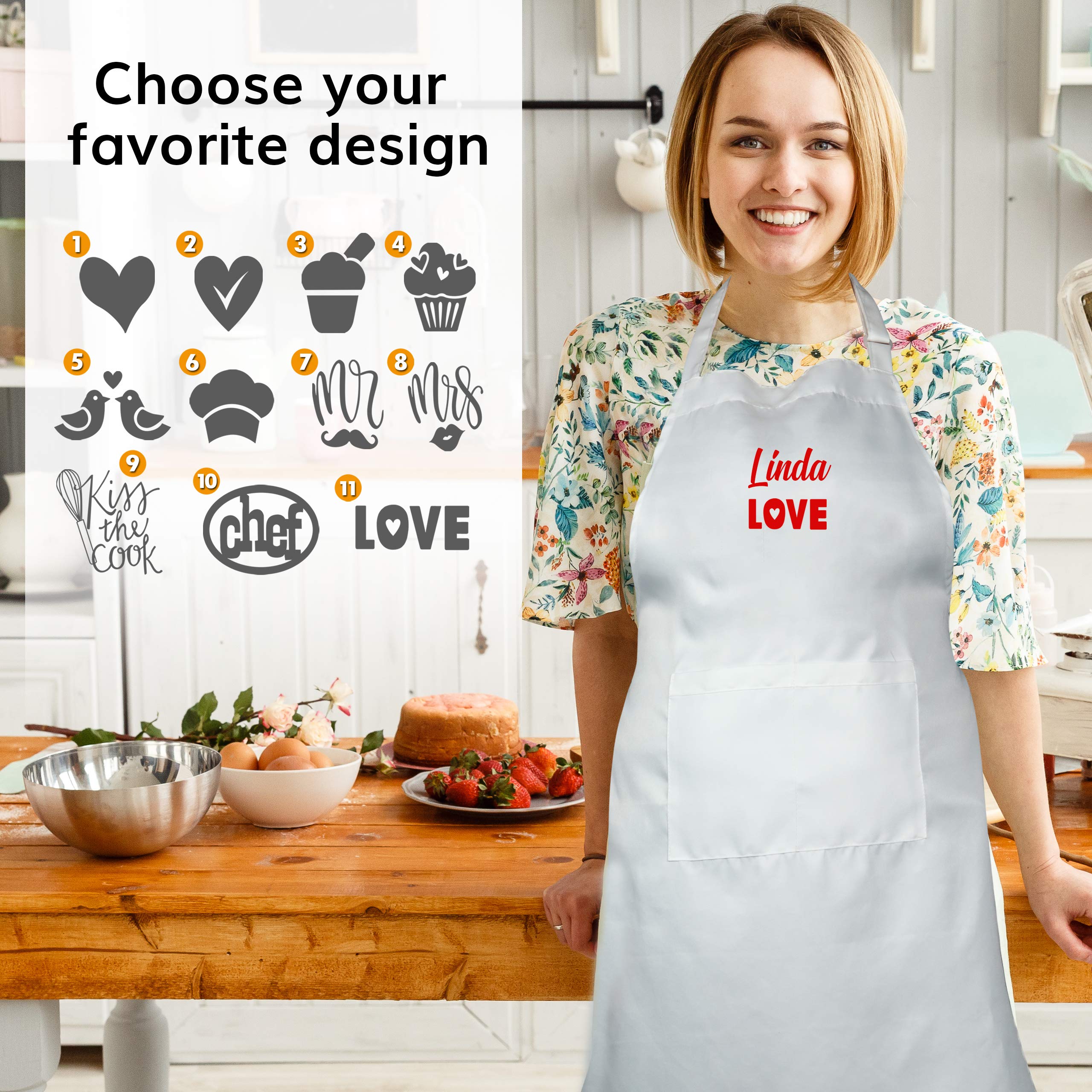 BrightTexts Custom Apron Personalized Apron For Women Or Man