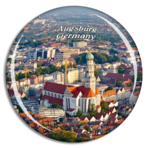 augsburg skyline germany magnet travel souvenir 3d crystal glass collection gift fridge refrigerator magnet