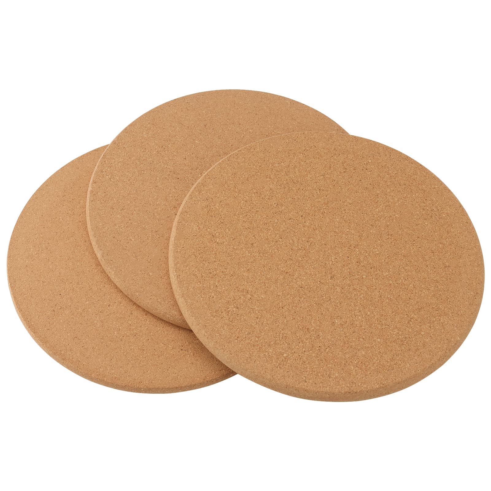 MAHIONG 12 Pack Cork Trivet Round, Thick Cork Coaster Set Kitchen Heat Hot Pads Holder Heat Resistant Corkboard Placemat for Hot Pots, Pans, Kettles, Dishes, 7.5 x 0.4 Inch