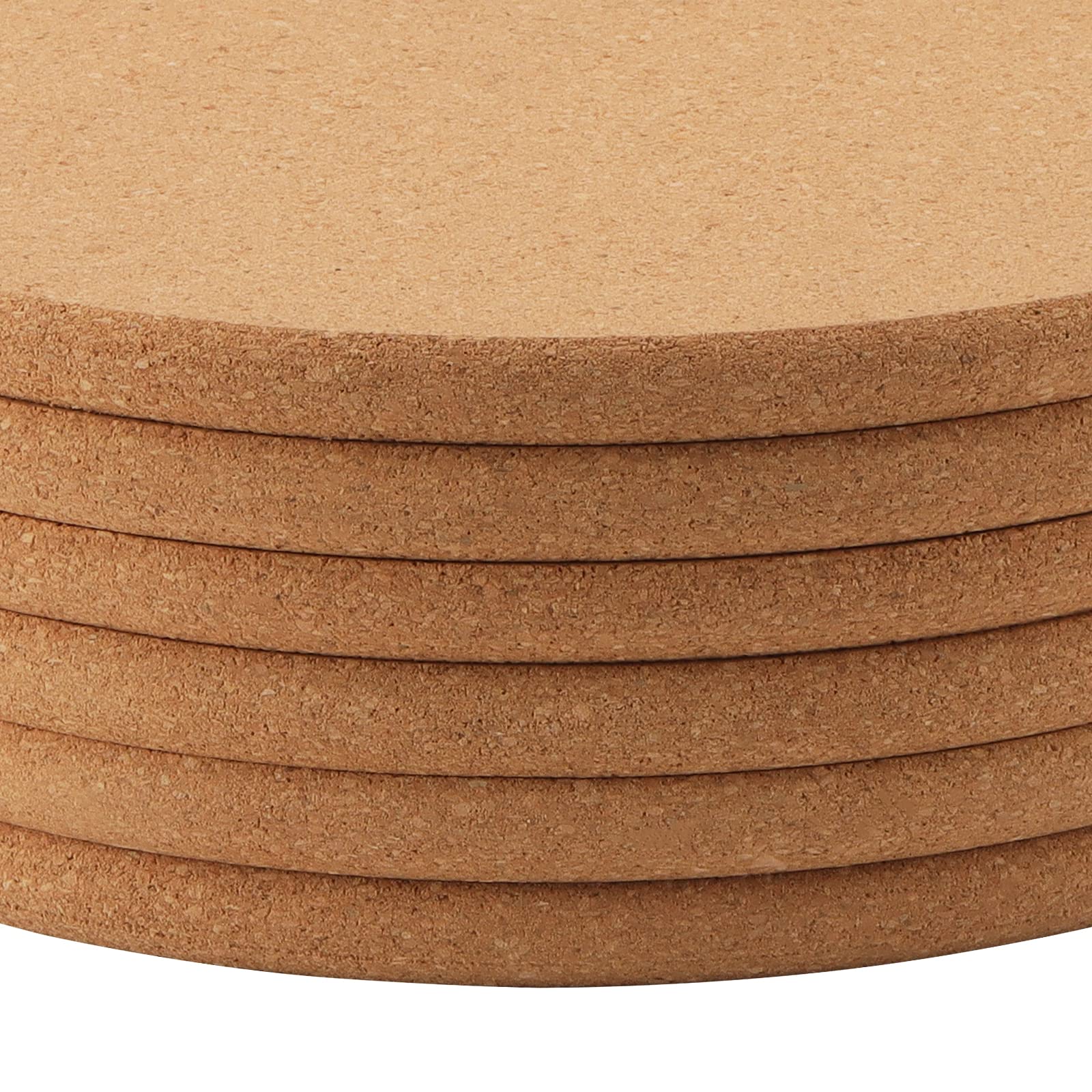 MAHIONG 12 Pack Cork Trivet Round, Thick Cork Coaster Set Kitchen Heat Hot Pads Holder Heat Resistant Corkboard Placemat for Hot Pots, Pans, Kettles, Dishes, 7.5 x 0.4 Inch