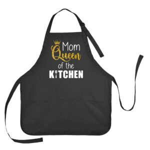 mom queen of the kitchen apron, mom queen of the kitchen gift, mothers day apron for mom, mothers day apron
