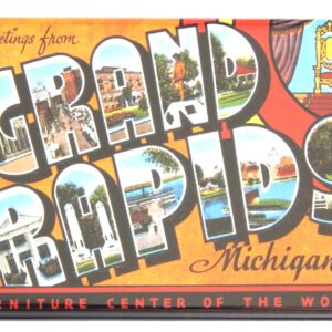 Greetings from Grand Rapids Michigan Fridge Magnet (1.75 x 2.75 inches)