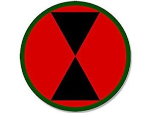 ghaynes distributing magnet 7th infantry division seal shaped magnet(decal logo seventh army military) size: 4 x 4 inch