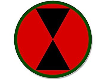 GHaynes Distributing MAGNET 7th Infantry Division Seal Shaped Magnet(decal logo seventh army military) Size: 4 x 4 inch