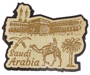 printtoo saudi arabia wooden engraved fridge magnet souvenir collectibles gift