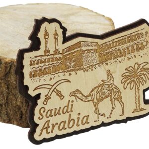 Printtoo Saudi Arabia Wooden Engraved Fridge Magnet Souvenir Collectibles Gift