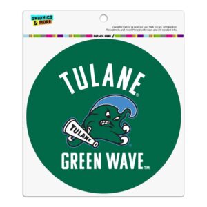 tulane university green wave automotive car refrigerator locker vinyl circle magnet
