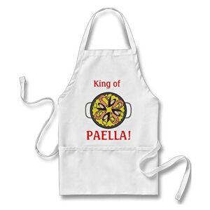king of paella for men women with pockets