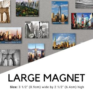 Times Square Panorama - New York City Landmarks Photo Souvenir Refrigerator Magnet NYC Fridge Metal Magnet - New York Landmarks Cool Collectible Keepsake Gift