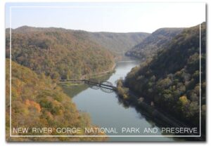 new river gorge national park and preserve, west virginia fridge magnet size 2.5" x 3.5"
